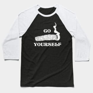 Go Smudge Yourself - Funny Smudge Stick Design (Black and White VARIANT) Baseball T-Shirt
